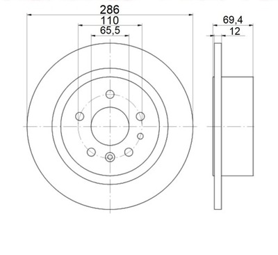 DISCS MIKODA 1621 OPEL OMEGA B REAR PELNA 286MM. - milautoparts-fr.ukrlive.com