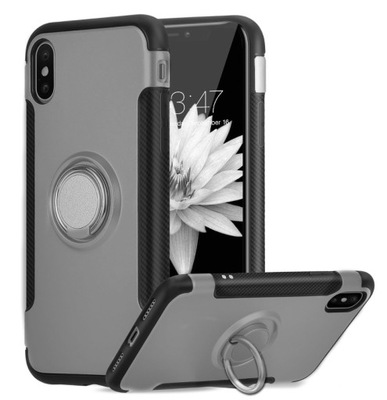 ETUI PANCERNE HOLDER RING DO APPLE IPHONE X +SZKŁO