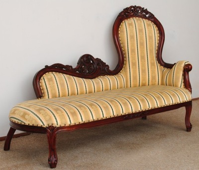 Stylowy SZEZLONG sofa rzeźbiony mahoń 78196