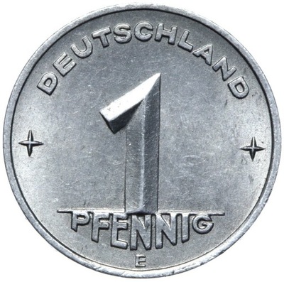 Niemcy DDR - moneta 1 Pfennig 1952 E MULDENHUTTEN