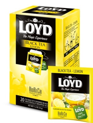 Herbata LOYD Black Lemon w saszetkach 2g x 20 szt