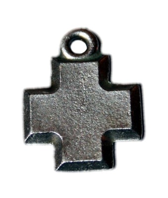 Równoramienny Krzyżyk metalowy do dziesiątki krzyż