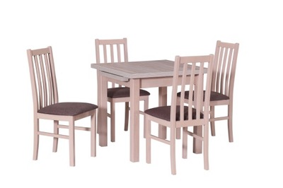 Zestaw kuchenny mały stół 80-110 +4 krzesła