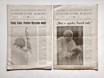 ''L'Osservatore Romano'' - wizyta Papieża 1983 rok