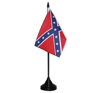 Flaga na biurko Konfederacja 10x15 cm Stojak 30 cm Flagi Konfederacji USA