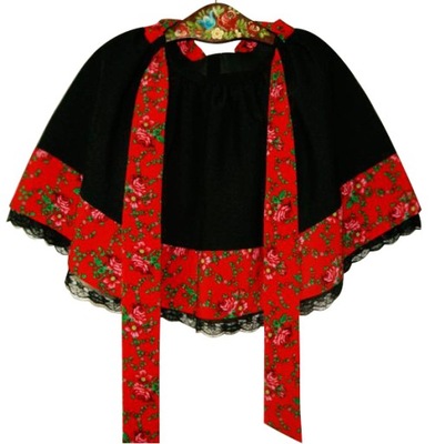 Spódnica w stylu folk, góralski wzór szyta w Polsce