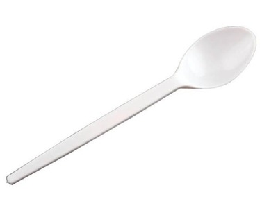 ŁYŻKI DUŻE PLASTIKOWE PREMIUM BIAŁE WIELORAZOWE (100) RED PLAST