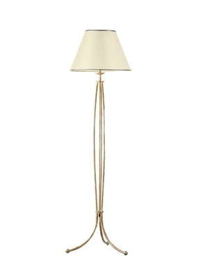 Elegancka lampa podłogowa z abażurem ecru LAURINI lampa stojąca klasyczna