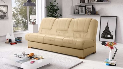Nowoczesna skórzana Kanapa / Wersalka / Sofa z funkcją spania w SUPER CENIE