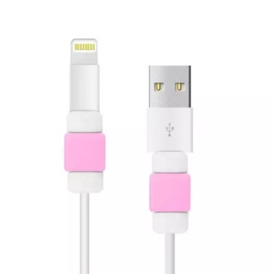 OSŁONKA na KABEL Lightning USB Apple iPhone RÓŻOWY