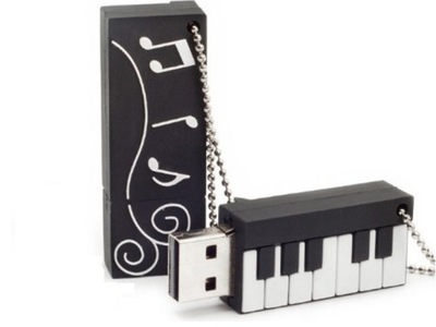 PENDRIVE USB 128 GB ORGANY KEYBOARD MUZYKA + BRELOK