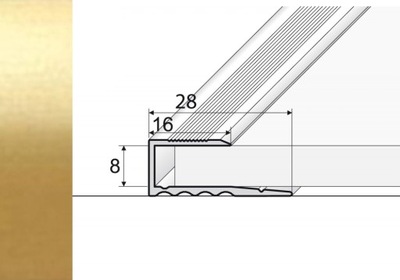 Listwa 90cm progowa / zakończeniowa ZŁOTO A63