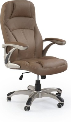 Fotel biurowy CARLOS jasny brąz krzesło obrotowe