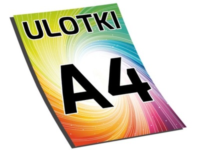 ULOTKI A4 1000 szt DWUSTRONNE - KREDA 130g 135g