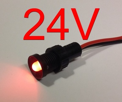 Kontrolka LED migająca czerwona 24V DC
