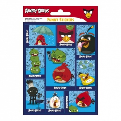 Naklejki na zeszyt Angry Birds Derform 7 szt.