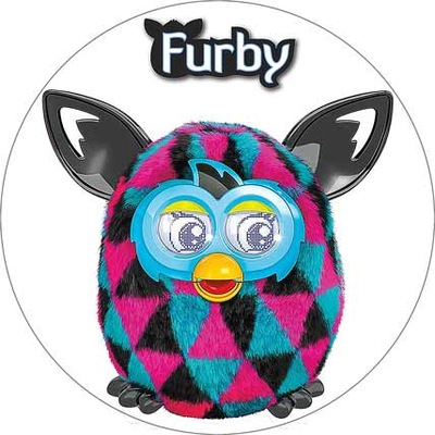 OPŁATKI na tort FURBY 20cm grube, nasyc.kolory 24h