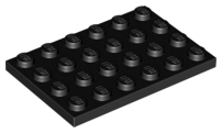 LEGO 3032 303226 płytka 4x6 - czarna