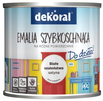 DEKORAL EMALIA AKRYLOWA SZYBKOSCHNĄCA 0,5L KOLORY