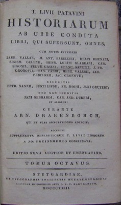 LIWIUSZ -HISTORIA RZYMU -tom 8 -wyd.1823 -łacina