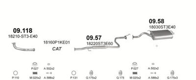 POLMOSTROW SILENCER CENTRAL HONDA CIVIC VI 94-01 - milautoparts-fr.ukrlive.com