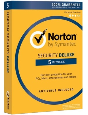 Symantec Norton SECURITY DELUXE 3.0 PL 5 Stanowisk 12 miesięcy