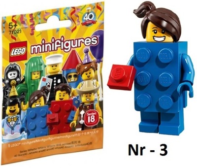 LEGO 71021 MINIFIGURES DZIEWCZYNA KLOCEK LEGO NR 3