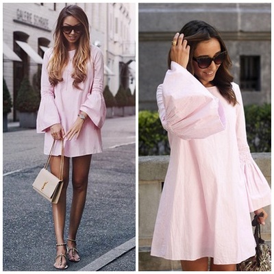 Blogerska Sukienka Kombinezon Pink - ZARA Lux XS