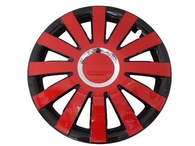 WHEEL COVERS 15 CZARNO RED OPEL VW FIAT SEAT MAZDA - milautoparts-fr.ukrlive.com