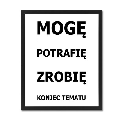 Obraz z napisami plakat w ramce motywacyjne cytaty