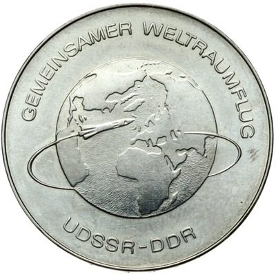 Niemcy DDR - moneta - 10 Marek 1978 A LOT ORBITALNY ZSRR-DDR - MENNICZA UNC