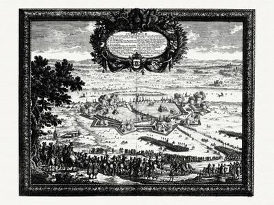 TORUŃ panorama plan miasta 1696 r.