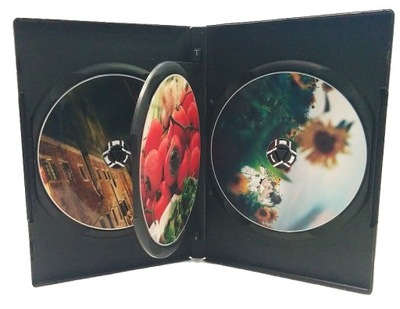 Pudełka na 3 x DVD 14mm czarne z trey 10 szt