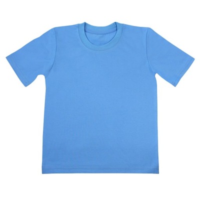 Gładka błękitna koszulka t-shirt *146* Gracja