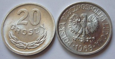 20 gr groszy 1968 mennicza mennicze