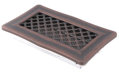 Kratka kominkowa wentylacyjna 10x20cm MIEDŹ PATYNA