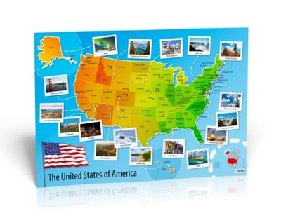 U.S.A. Map - Plakat mapa USA