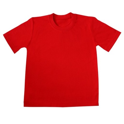 Gładka czerwona koszulka t-shirt *134* Gracja