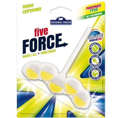 Kostka do WC General Fresh Five Force Lemon 50g