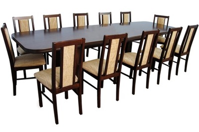 ZESTAW Stół i 12 krzeseł DUŻY ZESTAW DO SALONU