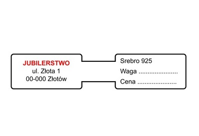 Metki jubilerskie etykiety do biżuterii 500 szt