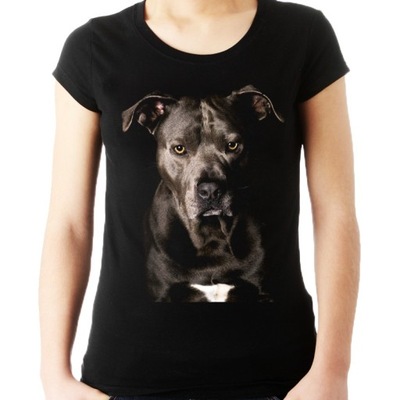 Koszulka z psem Amstaffem t-shirt bluzka pies - L