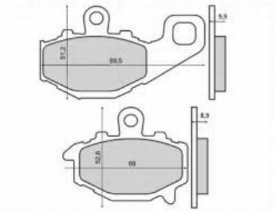 SABOTS DE FREIN DE FREIN ARRIÈRE BRENTA KAWASAKI Z1000 10- - milautoparts-fr.ukrlive.com