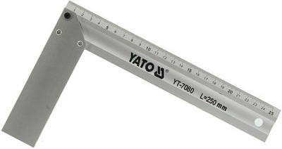 YATO Kątownik aluminiowy 250mm przymiar YT-7080
