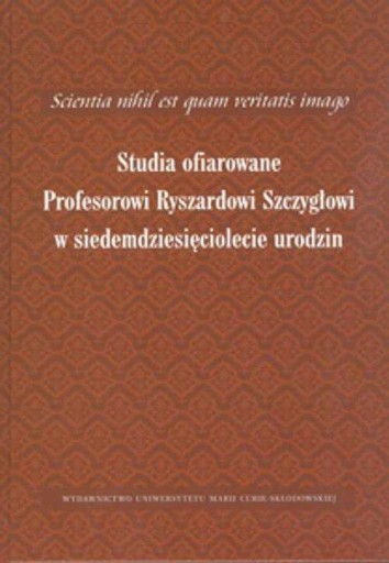 Scientia nihil est quam veritatis imago. Исследования переданы в дар профессору Рышу