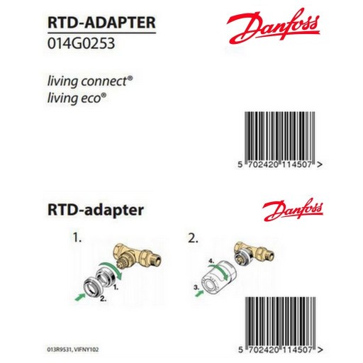 Адаптер Danfoss для клапанов RTD-N для живых головок