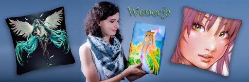 PODUSZKA FANTASY 02 ANIELICA TURKUSOWE WŁOSY PL 24