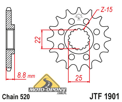 Цепь + звезды KTM 125 SX Super Reinforced GOLD