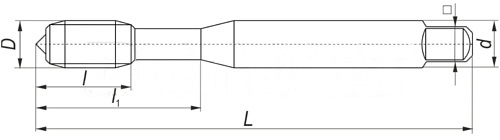 GWINTOWNIK M4 MASZYNOWY DIN371-B HSS-E TICN 1400