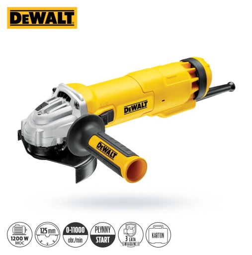 DeWalt DWE4217 Шлифовальная машина 125 мм, 1200 Вт, пылезащитная